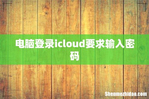 电脑登录icloud要求输入密码