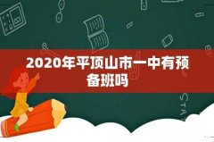 2020年平顶山市一中有预备班吗