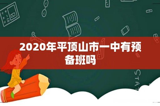 2020年平顶山市一中有预备班吗