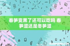 春笋变黑了还可以吃吗 春笋涩还是冬笋涩