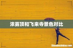 浓雾顶和飞来寺景色对比