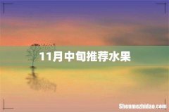 11月中旬推荐水果