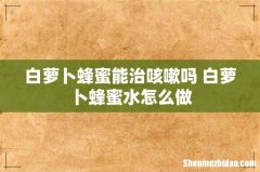 白萝卜蜂蜜能治咳嗽吗 白萝卜蜂蜜水怎么做