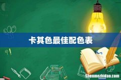 卡其色最佳配色表