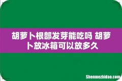 胡萝卜根部发芽能吃吗 胡萝卜放冰箱可以放多久