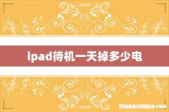 ipad待机一天掉多少电