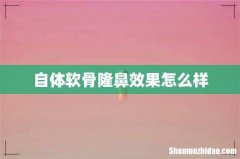 自体软骨隆鼻效果怎么样