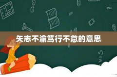矢志不渝笃行不怠的意思