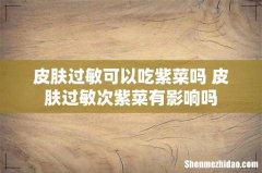 皮肤过敏可以吃紫菜吗 皮肤过敏次紫菜有影响吗