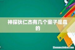 神探狄仁杰有几个案子是真的
