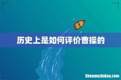 历史上是如何评价曹操的