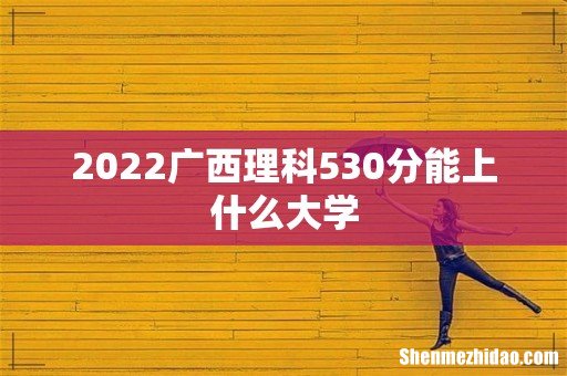 2022广西理科530分能上什么大学