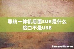 导航一体机后面SUB是什么接口不是USB