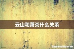 云山和萧炎什么关系