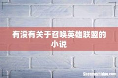 有没有关于召唤英雄联盟的小说