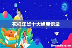 花样年华十大经典语录