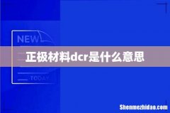 正极材料dcr是什么意思