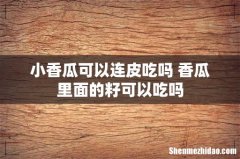 小香瓜可以连皮吃吗 香瓜里面的籽可以吃吗