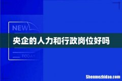央企的人力和行政岗位好吗