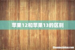 苹果12和苹果13的区别