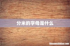 分米的字母是什么