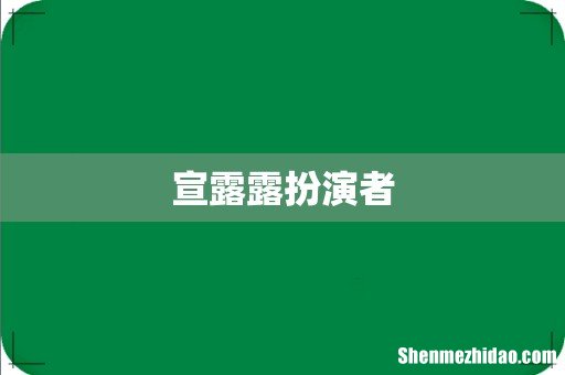 宣露露扮演者