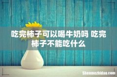 吃完柿子可以喝牛奶吗 吃完柿子不能吃什么