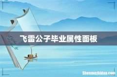 飞雷公子毕业属性面板