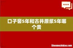 口子窖5年和古井原浆5年哪个贵