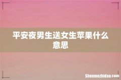 平安夜男生送女生苹果什么意思