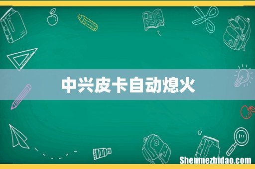中兴皮卡自动熄火