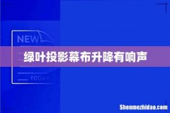 绿叶投影幕布升降有响声
