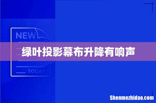 绿叶投影幕布升降有响声