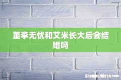 董李无忧和艾米长大后会结婚吗