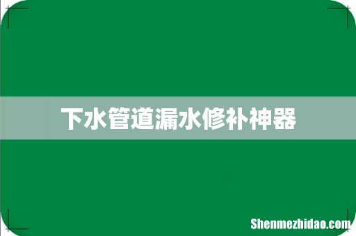 下水管道漏水修补神器