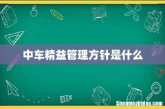 中车精益管理方针是什么