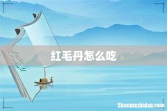 红毛丹怎么吃