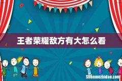 王者荣耀敌方有大怎么看