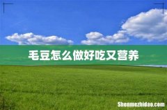 毛豆怎么做好吃又营养