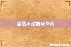 全然不动的反义词