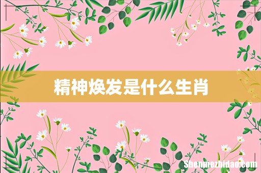精神焕发是什么生肖