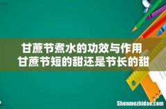 甘蔗节煮水的功效与作用 甘蔗节短的甜还是节长的甜