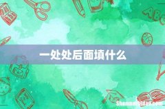 一处处后面填什么