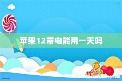 苹果12带电能用一天吗