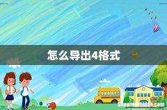 怎么导出4格式