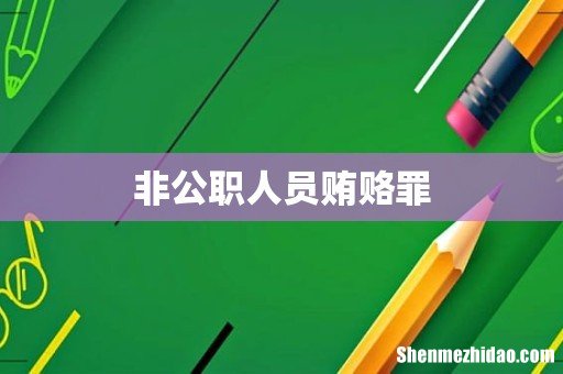 非公职人员贿赂罪