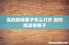 买的新鲜椰子怎么打开 如何挑选老椰子