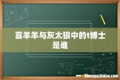 喜羊羊与灰太狼中的t博士是谁