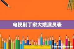 电视剧丁家大嫂演员表