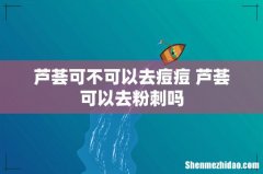 芦荟可不可以去痘痘 芦荟可以去粉刺吗